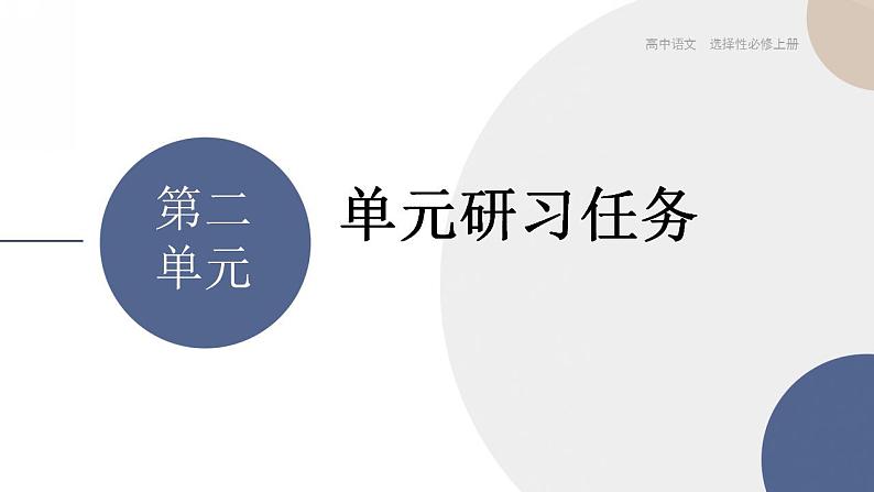 2022-2023学年统编版高中语文选择性必修上册第二单元  单元研习任务课件30张第1页