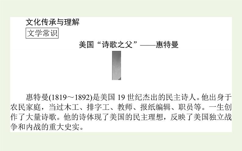 人教版高中语文选择性必修中册第4单元-13.3自己之歌节选课件03