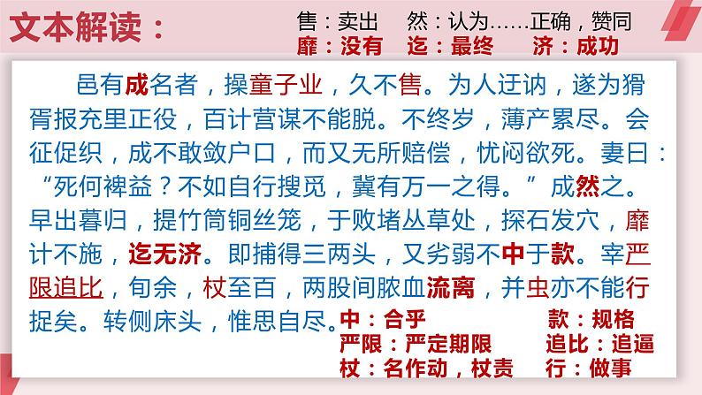 14.1《促织》课件21张+2021-2022学年统编版高中语文必修下册06