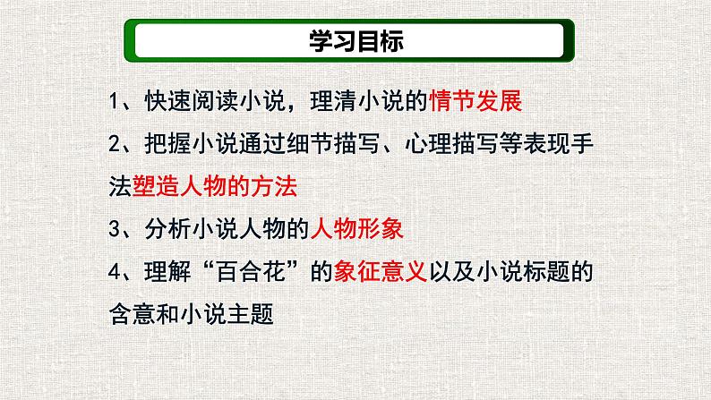 2022-2023学年统编版高中语文必修上册3.1从《百合花》看高考小说考点课件61张第6页