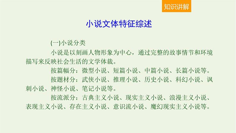 高考语文一轮复习1现代文阅读7小说阅读一课件第2页