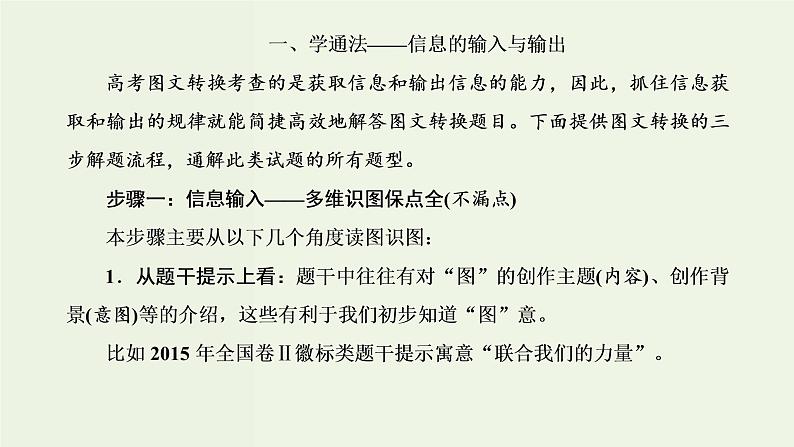 高考语文二轮复习第4板块微专题11信息转译的图文课件02