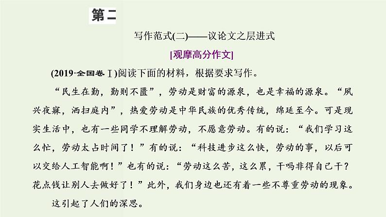 高考语文一轮复习第5板块第2周议论文之层进式开头引人入胜课件01