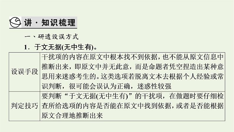 高考语文一轮复习第1板块现代文阅读ⅰ专题1第3讲观点推断题__先确定关系再细加分析课件第4页