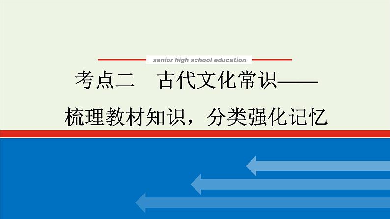 高考语文一轮复习专题2文言文阅读2.2古代文化常识__梳理教材知识分类强化记忆课件01