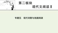 高考语文一轮复习第2板块现代文阅读ⅱ专题5第1讲现代诗歌整体阅读课件