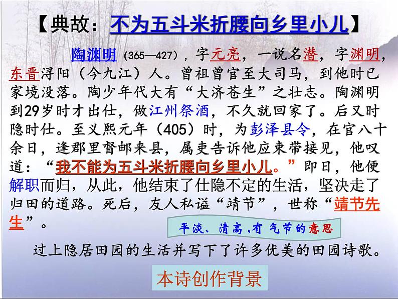 2022-2023学年统编版高中语文必修上册7.2《归园田居(其一)》课件31张第2页