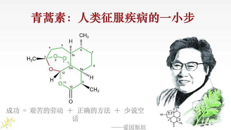 2021-2022学年统编版高中语文必修下册7.1《青蒿素：人类征服疾病的一小步》课件21张第1页