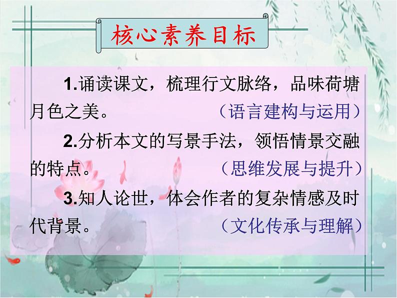 2021—2022学年统编版高中语文必修上册14.2《荷塘月色》课件22张第3页