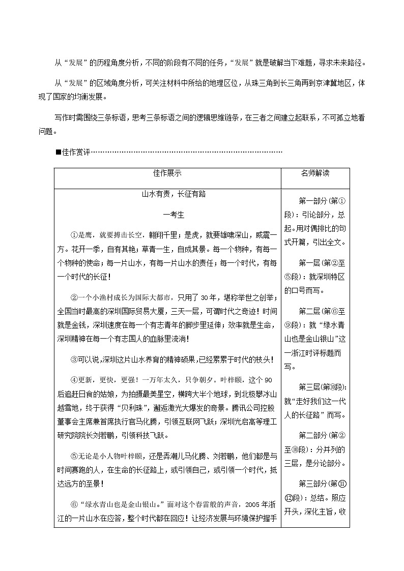 高考语文二轮复习第6部分写作专题3第1讲经天纬地事神功三板斧__议论文章法学案第2页