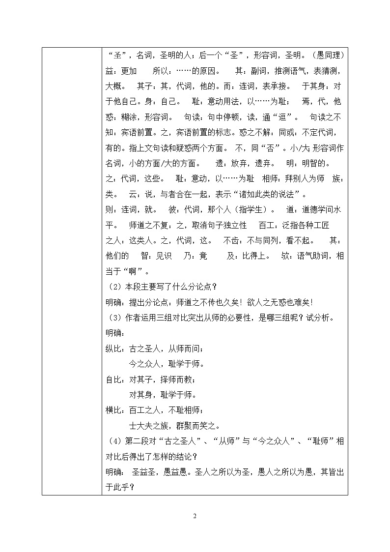 第六单元第四节《师说》第二课时课件+教案02