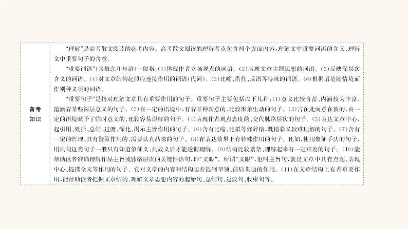 高考语文一轮复习专题1现代文阅读专题4文学类文本阅读二散文阅读第4节理解语句内涵课件第2页