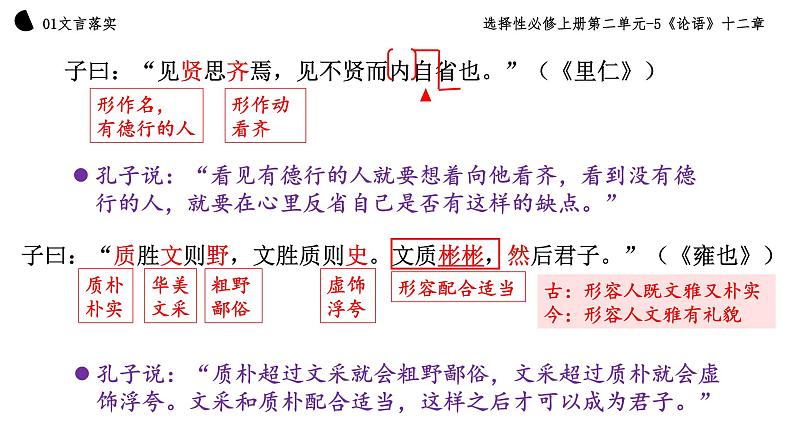 2021-2022学年统编版高中语文选择性必修上册5.1《论语》十二章 课件48张08