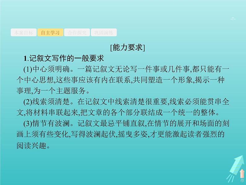 高考语文二轮复习第4部分高考作文梯级学案专题2考场作文分体专攻2记叙文课件第7页