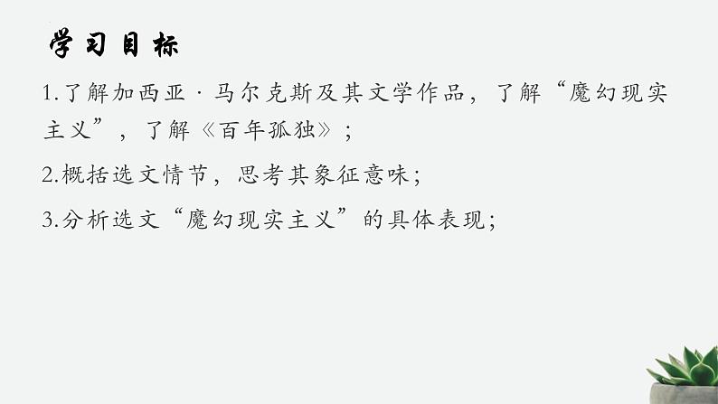 2021-2022学年统编版高中语文选择性必修上册11《百年孤独（节选）》课件29张第3页