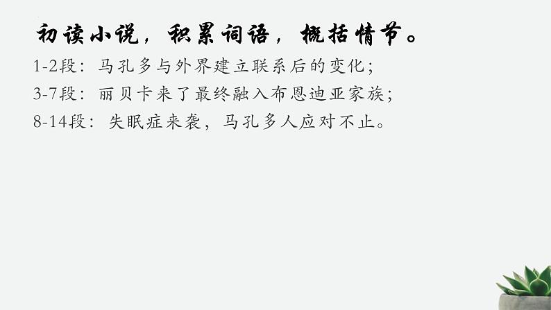 2021-2022学年统编版高中语文选择性必修上册11《百年孤独（节选）》课件29张第8页