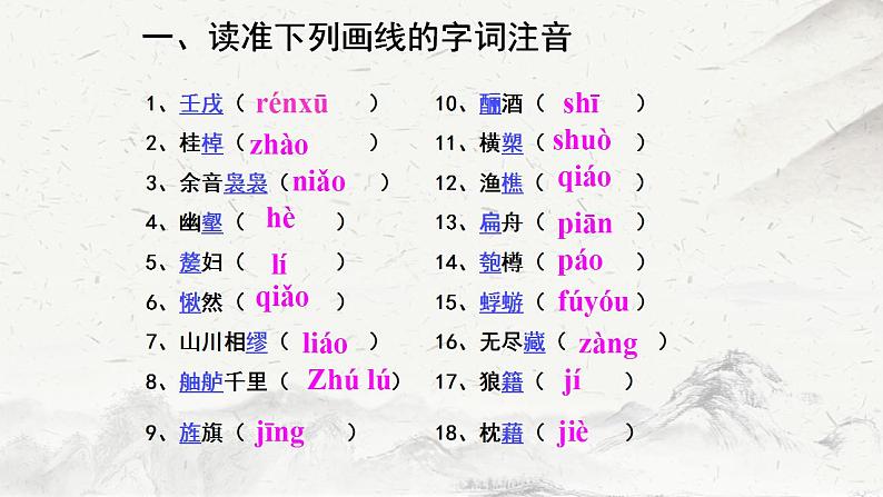 2022-2023学年统编版高中语文必修上册16.1《赤壁赋》复习课件25张第5页