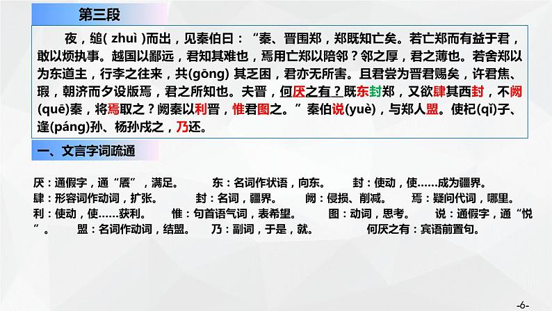 2021-2022学年统编版高中语文必修下册2《烛之武退秦师》课件26张第6页