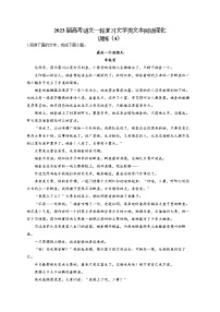 2023届高考语文一轮复习文学类文本阅读深化训练（4）