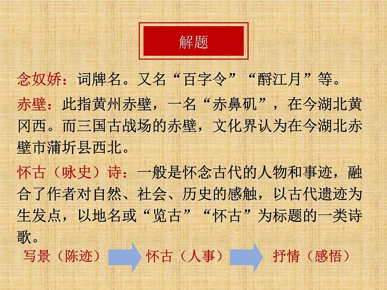 2021-2022学年统编版高中语文必修上册9.1《念奴娇·赤壁怀古》课件21张第6页