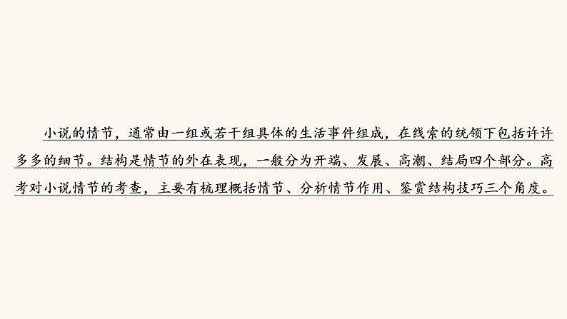 高考语文二轮复习3现代文阅读专题3考点1小说的情节结构课件第3页