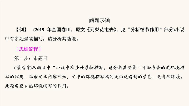 高考语文二轮复习3现代文阅读专题3考点2小说的环境描写课件08