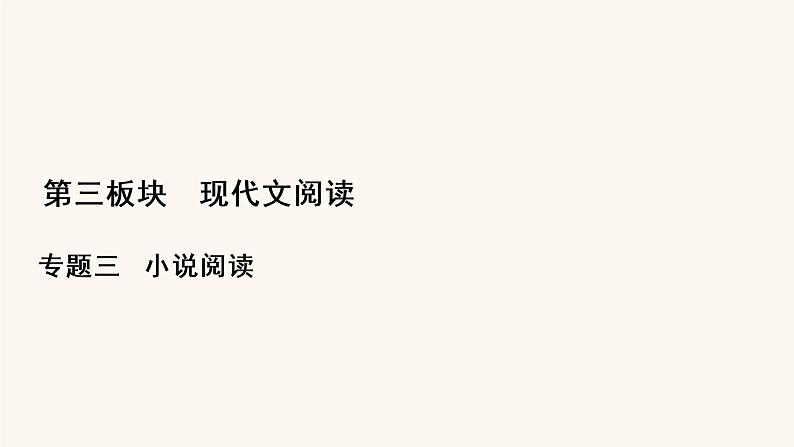 高考语文二轮复习3现代文阅读专题3考点4小说的语言与文体特征课件第1页