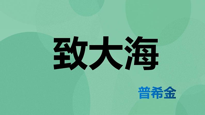 统编版高中语文选择性必修中册13.2《致大海》课件第6页