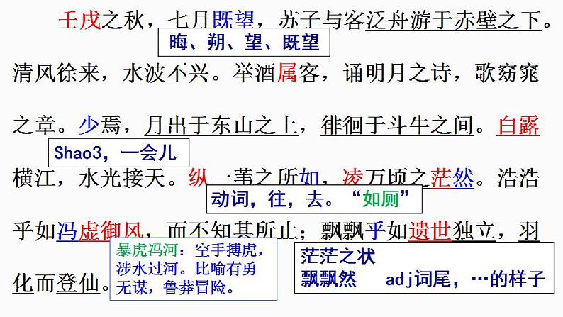 人教高中语文必修上 16_赤壁赋 课件（27张）2021-2022学年必修上册第七单元第7页