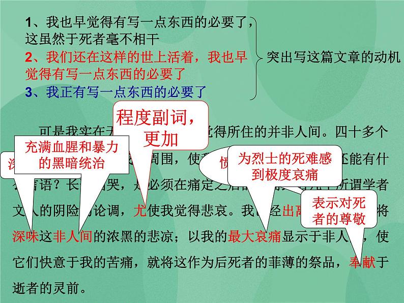 部编版高中语文选择性必修中册 6.1记念刘和珍君 课件+教案08