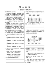 高中人教统编版二 家乡文化生活现状调查同步达标检测题