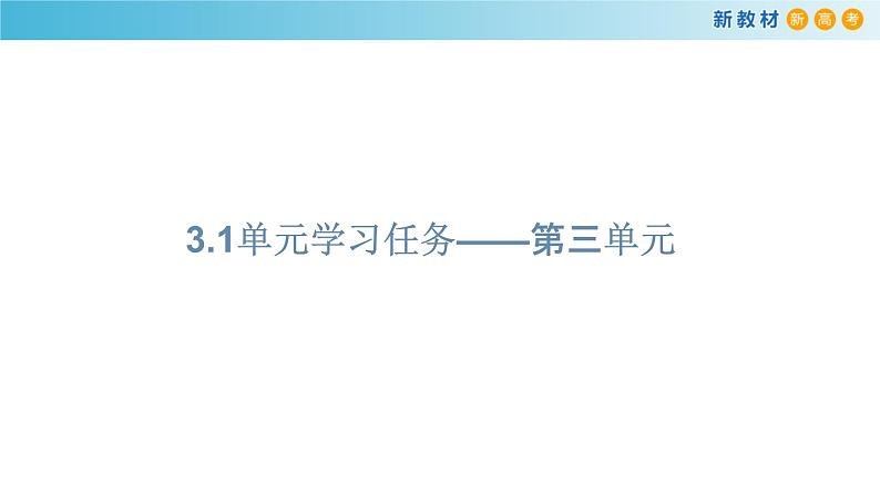 人教高中语文必修上 第三单元《单元学习任务》多媒体精品课件第1页