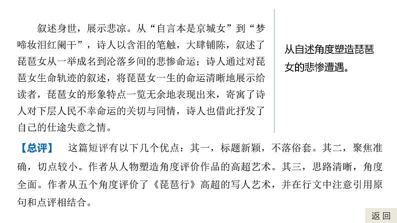 人教高中语文必修上 第三单元《单元学习任务》单元写作导学案 心灵对话，思想撞击-学写文学短评名校名师课件.08