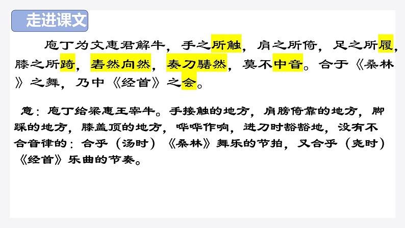 2021-2022学年统编版高中语文必修下册1-3《庖丁解牛》课件40张第6页