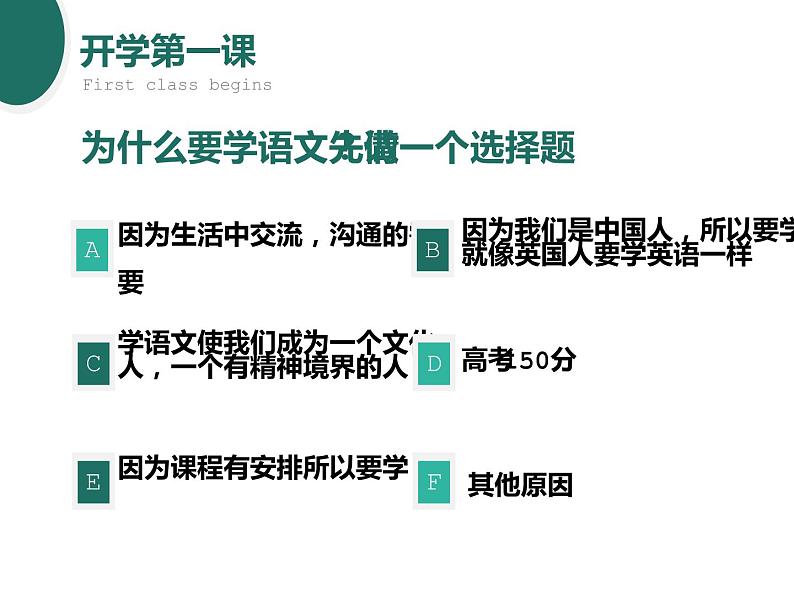 统编版高一开学语文第一课——爱上语文、重视语文 课件02