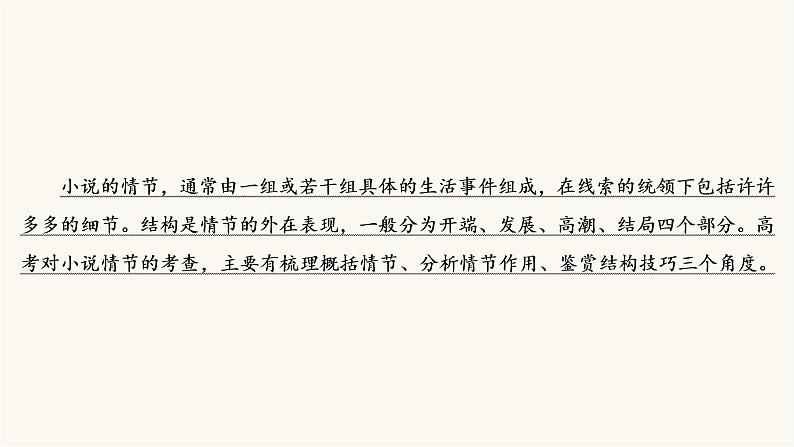 高考语文二轮复习现代文阅读专题3考点1小说的情节结构PPT课件第3页