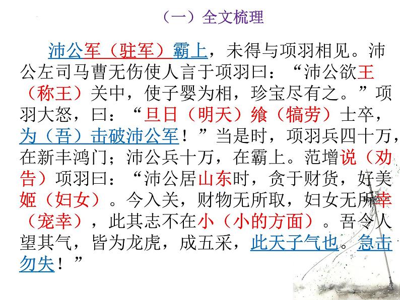 2021-2022学年统编版高中语文必修下册3 《鸿门宴》 课件48张第8页