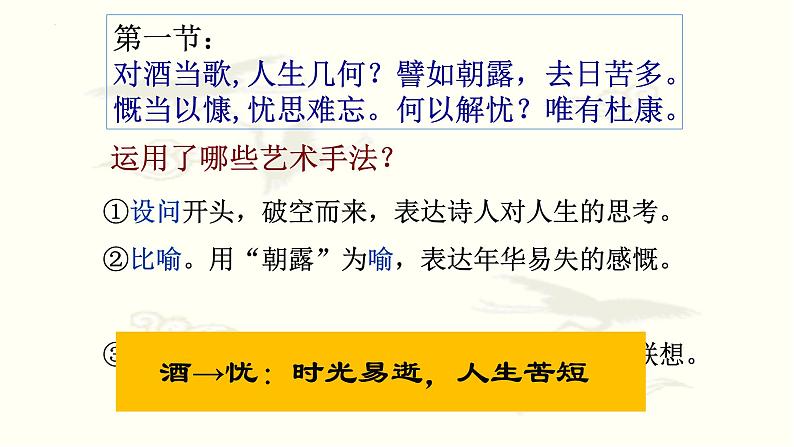 2022-2023学年统编版高中语文必修上册7.1《短歌行》课件20张第5页