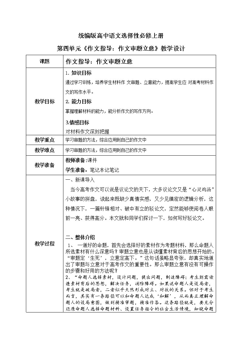 《作文审题立意》课件+教案+练习01