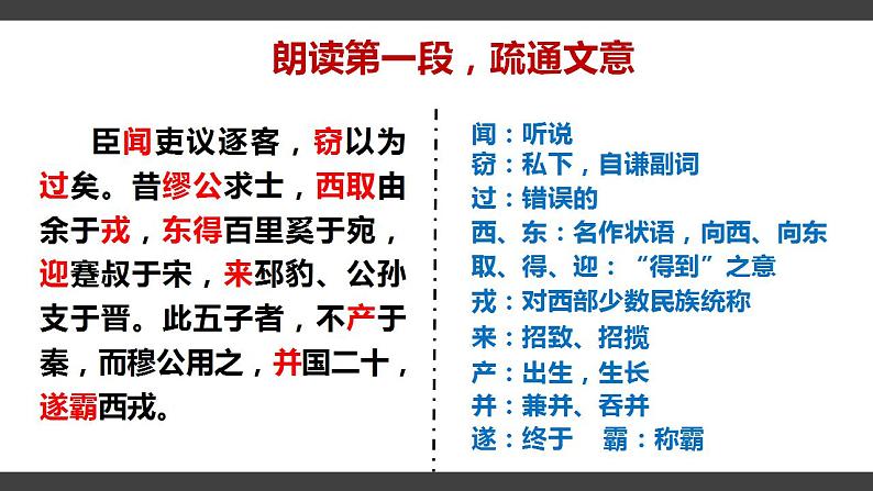 2021-2022学年统编版高中语文必修下册11-1《谏逐客书》课件28张第8页