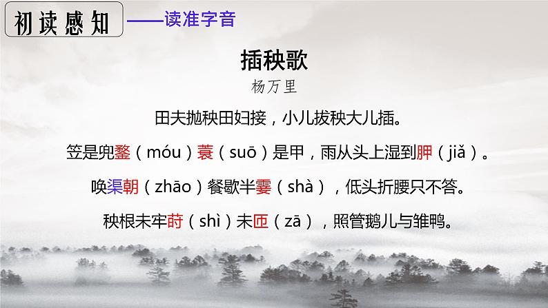 2022-2023学年统编版高中语文必修上册6《芣苢》《插秧歌》课件34张05