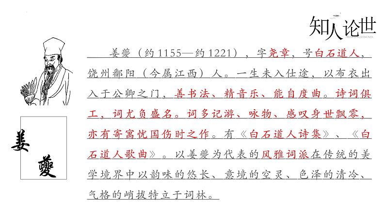 2021-2022学年统编版高中语文选择性必修下册4.2《扬州慢》课件33张第7页