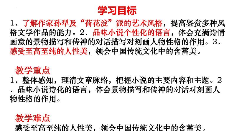 2022-2023学年统编版高中语文选择性必修中册8.1《荷花淀》课件34张第3页