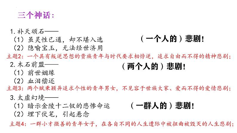 2021—2022学年统编版高中语文必修下册《红楼梦》情节、主题  课件27张第7页