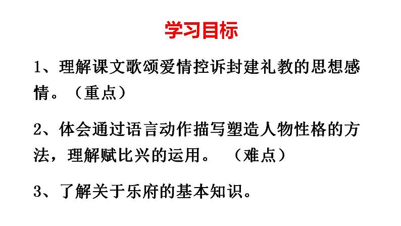 2021-2022学年统编版高中语文选择性必修下册2《孔雀东南飞  并序》课件98张第2页