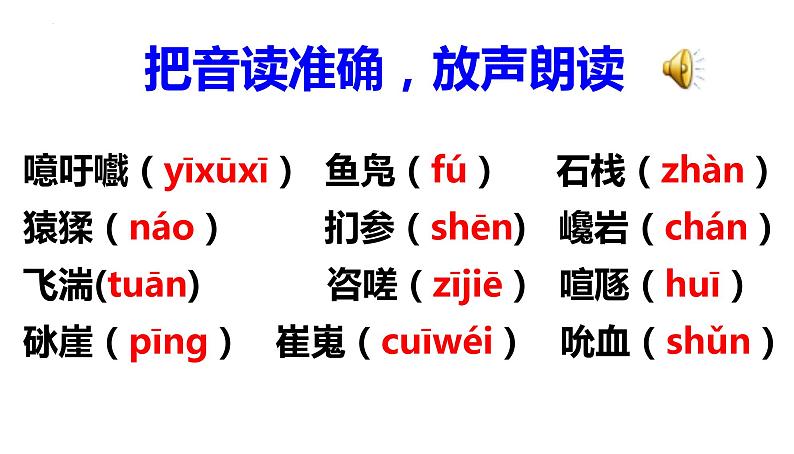 2021-2022学年统编版高中语文选择性必修下册3.1《蜀道难》课件31张07