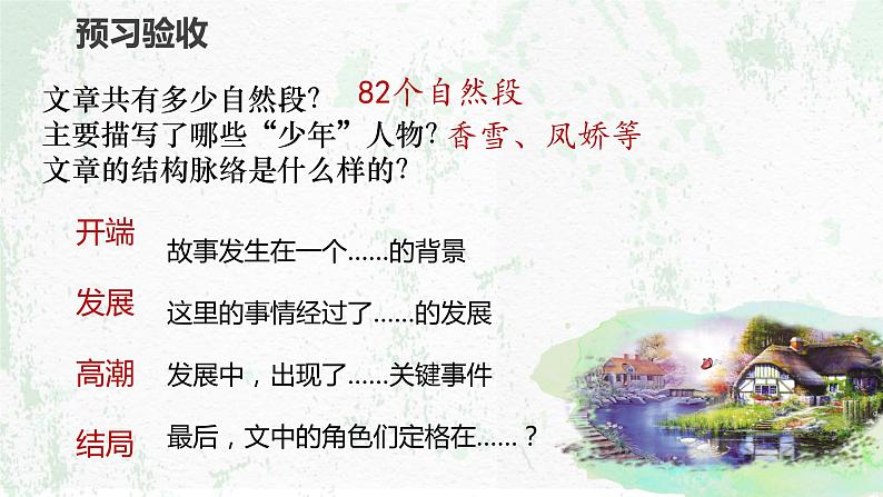 2022—2023学年统编版高中语文必修上册3.2《哦，香雪》课件31张第7页