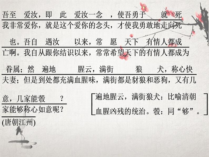 2021—2022学年统编版高中语文必修下册11.2《与妻书》课件46张第8页