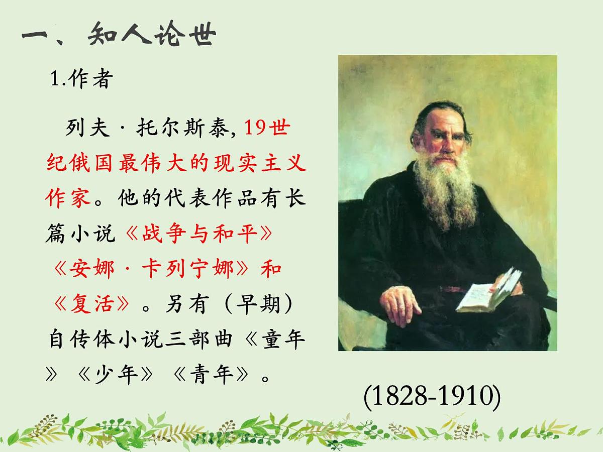 2022-2023学年统编版高中语文选择性必修上册9《 复活（节选）》课件38张第2页