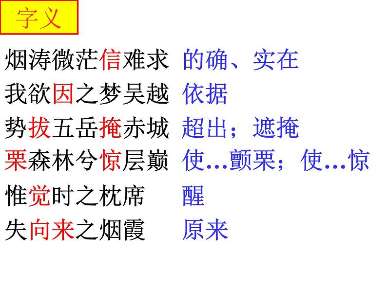 2022-2023学年高中语文统编版必修上册8.1《梦游天姥吟留别》课件第6页